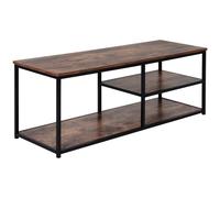 Homcom TV Unit Industrial Shevles Rustic Brown/Black L:120cm