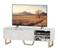Homcom Tv Unit, Tv Stand Cabinet With Shelves And Storage Cupboard, White
