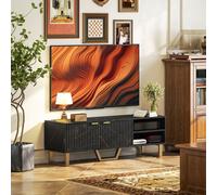 Homcom Tv Unit, Tv Stand Cabinet With Shelves And Storage Cupboard In Black Black