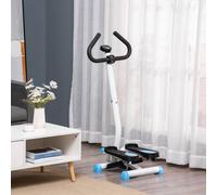 HOMCOM Twister Stepper, Step Machine, Aerobic Exercise Workout Machine w/Adjustable Resistance, LCD Screen and Handlebars - Blue