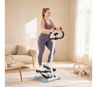 HOMCOM Twister Stepper w Adjustable Resistance LCD Screen Handlebars | Step Machine, Aerobic Exercise Workout Machine, Exercise Equipment
