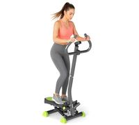 HOMCOM Twister Stepper w Adjustable Resistance LCD Screen Handlebars | Step Machine, Aerobic Exercise Workout Machine, Exercise Equipment