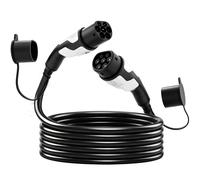 HOMCOM Type 2 EV Charging Cable, 22kW, 32A, Mode 3, 3-Phase, 10m Type 2 to Type 2 EV Extension Cable for EVs, PHEVs