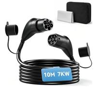 HOMCOM Type 2 EV Charging Cable 7kW 32A Mode 3, 10m, Fast Charging Cord