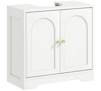 HOMCOM Under Sink Bathroom Cabinet Freestanding Under Sink Cabinet White