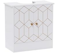 HOMCOM Under Sink Bathroom Cabinet, Under Sink Cabinet with Adjustable Shelf and Open Compartment for Basin with or without Pedestal, 60 x 30 x 60cm, White