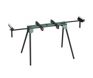 HOMCOM Universal Mitre Saw Stand with Adjustable Rollers and Support Arms, Portable Miter Saw Stand with Folding Legs, Heavy-Duty Height-Adjustable Pull-Out Work Piece Supports, Max Load 150kg, Green