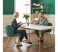 Homcom Upholstered Kitchen Chairs Set Of 2 With Woven Backrest In Dark Green Dark Green