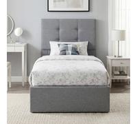 HOMCOM Upholstered Ottoman Bed, 3ft Single Storage Bed Frame, Grey HOMCOM Grey Single