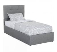 HOMCOM Upholstered Ottoman Bed, 3ft Single Storage Bed Frame, Grey HOMCOM Grey Single