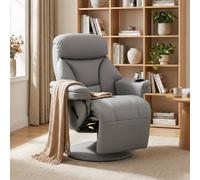 Homcom Upholstered Reclining Armchair With Adjustable Backrest, Grey