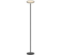 Homcom Uplighter Floor Lamp With Tuya App And Music Sync For Bedroom, Black Black
