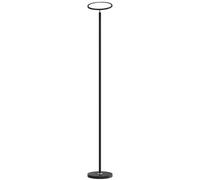 HOMCOM Uplighter Floor Lamp with Tuya App and Music Sync, Standing Lamp with Adjustable Head for Living Room Bedroom, Black