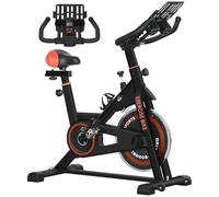 HOMCOM Upright Exercise Bike 8kg Flywheel Adjustable Resistance Black