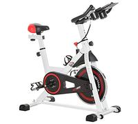 HOMCOM Upright Exercise Bike 8kg Flywheel Indoor Training Cycling Machine Stationary Workout Bicycle with Adjustable Resistance Seat Handlebar LCD Display for Home Gym, White
