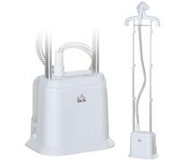 HOMCOM Upright Garment Clothes Steamer with 6 Steam Setting, 45s Fast Heat-up, 1.7L Water Tank and 35g/min steam flow, Wrinkle and Odour Remover Suitable for all Fabrics, 1960W, White