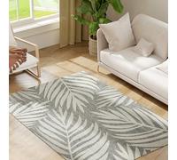 HOMCOM UV Resistant Area Rug, Easy-Clean Machine Washable Indoor & Outdoor Rug for Kitchen, Bathroom or Living Room, Patio, Garden, 170 x 120 cm, Grey