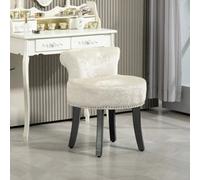 Homcom Vanity Dressing Table Stool Wooden Legs Bedroom Seat