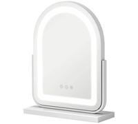 HOMCOM Vanity Mirror with 3 Colour Light, 360 Degree Rotation, Touch Screen