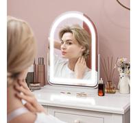 HOMCOM Vanity Mirror with Light, 3 Colour, 360 Degree Rotation, Touch Screen in White HOMCOM White