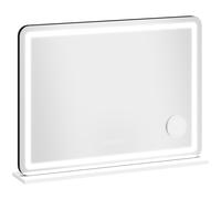 HOMCOM Vanity Mirror with Lights, Dimmable Makeup Mirror with Adjustable Colour Temperature, RGB Light, Bluetooth Speaker White