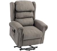 HOMCOM Velvet-Feel Electric Riser Recliner Chair, Power Lift Recliner Chair for Elderly with Remote Control, Dark Grey