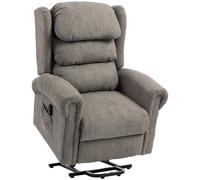 HOMCOM Velvet-Feel Electric Riser Recliner Chair, Power Lift Recliner Chair for Elderly with Remote Control, Dark Grey