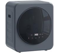HOMCOM Vented Tumble Dryer, 4kg Front Tumble Dryer with Stainless Steel Tub, 800W Compact Freestanding Grey