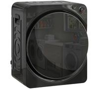 HOMCOM Vented Tumble Dryer, 5kg Wet Laundry/3kg Dry Capacity, 1000W, Black | Compact Tumble Dryer, 5 Drying Modes, Stainless Steel Tub, Freestanding Stackable Clothes Drying Machine
