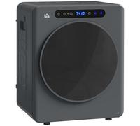 HOMCOM Vented Tumble Dryer, 5kg Wet Laundry/3kg Dry Capacity, 1000W Compact Freestanding Tumble Dryer with Stainless Steel Anti-Crease Drum, Extra Dry & ECO Modes Multiple Timer & Heat Setting, Grey
