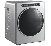 HOMCOM 5 kg Portable Vented Tumble Dryer Machine with Timer, Silver Tone
