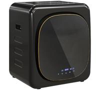 HOMCOM Vented Tumble Dryer wth 2.5kg Dry Capacity, 800W, Black | Compact Tumble Dryer with Multiple Modes, Freestanding Stackable Clothes Drying Machine for Flat RVs, 48x40x56cm
