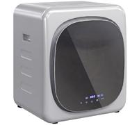 HOMCOM Vented Tumble Dryer wth 2.5kg Dry Capacity, 800W, Silver Tone | Compact Tumble Dryer with Multiple Modes, Freestanding Stackable Clothes Drying Machine for Flat RVs, 48x40x56cm