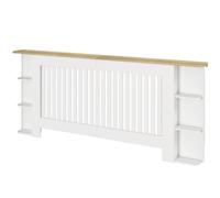 Homcom Vertical Slatted Heater Cover For Living Room, Medium, White White
