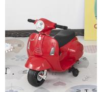 HOMCOM Kids Electric Ride on Motorcycle Trike Vespa 6v - Red | TJ Hughes