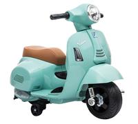 HOMCOM Vespa Licensed 6V Kids Electric Motorbike Ride On Motorcycle Battery Powered for 18-36 Months with Horn, Green