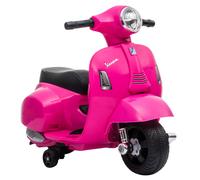 HOMCOM Vespa Licensed 6V Kids Electric Motorbike Ride On Motorcycle Battery Powered for 18-36 Months with Horn, Pink