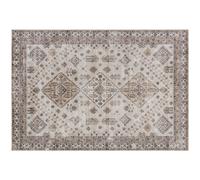 HOMCOM Vintage Area Rug, Non-Slip Washable Rug, Flannel Floor Carpet for Living Room, Bedroom, Dining Room, Home Office, 290 x 200 cm, Beige