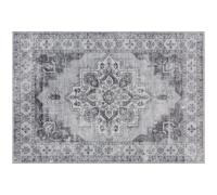 HOMCOM Vintage Area Rug, Non-Slip Washable Rug, Flannel Floor Carpet for Living Room, Bedroom, Dining Room, Home Office, 290 x 200 cm, Grey