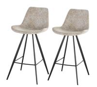 HOMCOM Vintage Bar Stools (Grey)
