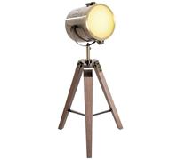 HOMCOM Vintage Tripod Table Desk Lamp Bedside Light Spot Light Copper Finish Woo