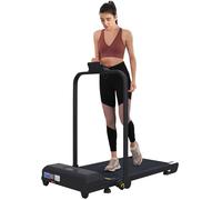 HOMCOM Walking Pad - Folding Portable Under Desk Treadmill, Running Jogging Walking Machine, 1-10KM/H, Remote Control & LED Display