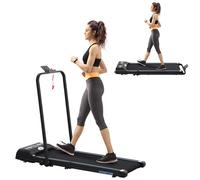 Foldable Walking Treadmill w/ LED Display, Blue HOMCOM Blue One Size