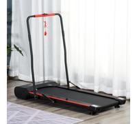 HOMCOM Walking Machine w/ LED Display & Remote Control Exercise Jogging Fitness - Black, Red - 133cm x 61cm x 103cm