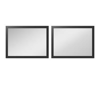 HOMCOM Wall Bathroom Mirror, 30 x 40 cm Wall-Mounted Mirror for Living Room, Bedroom, Hallway, Set of 2, Black