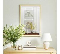 (S) HOMCOM Wall Bathroom Mirror for Home Decor, Vanity Mirror