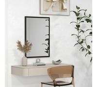 HOMCOM Wall Bathroom Mirror for Home Decor, Vanity Mirror - Black - 50W x 70H x 2Dcm