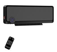 HOMCOM Wall Downflow Heater 2 Heat and Fan 1000W/2000W, Electric Space Heater with Timer Remote Oscillating, for Bedroom Home Office, Black