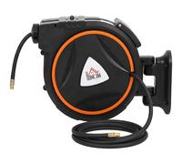 Homcom Wall Mount Auto Rewind Hose Reel W/ 180-Degree Swivel Bracket, Black