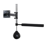 HOMCOM Wall Mount Fast-Reflexes Speed Bag Boxing, Height Adjustable Punching Bag, MMA, Martial Arts and Boxing Equipment for Training at Home Black